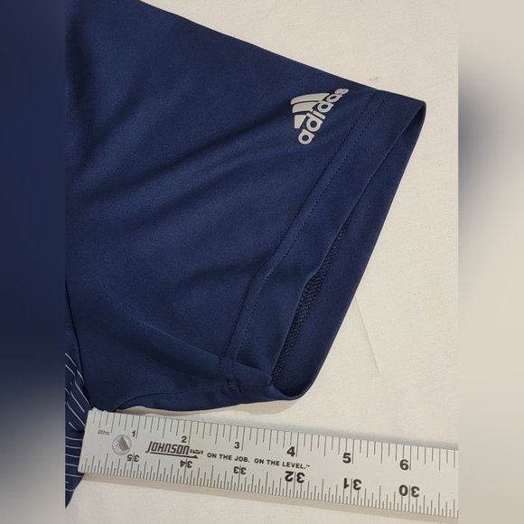 adidas Golf Polo Plaid Key Mens Short Sleeve Collegiate Navy Size XXL - Picture 5 of 12